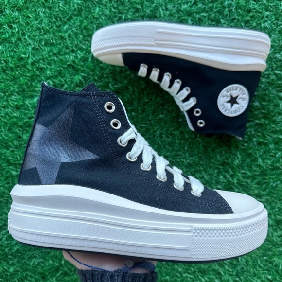 Converse Shoes - Converse Chuck Taylor All Star Move Hi Black Star
